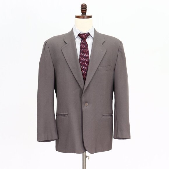 Umberto Ginocchietti 40R Brown Solid 1-Button Sport Coat Blazer Jacket V693